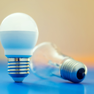 Invest in energy-efficient products and upgrade to LED light bulb